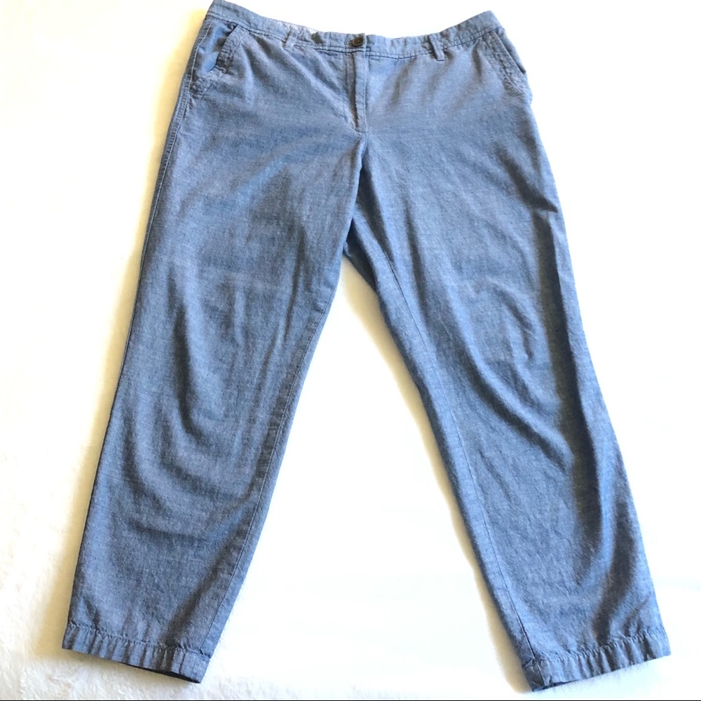 Not For Sale - Talbots Cotton Chambray Ankle Pant, Size 12 Petite